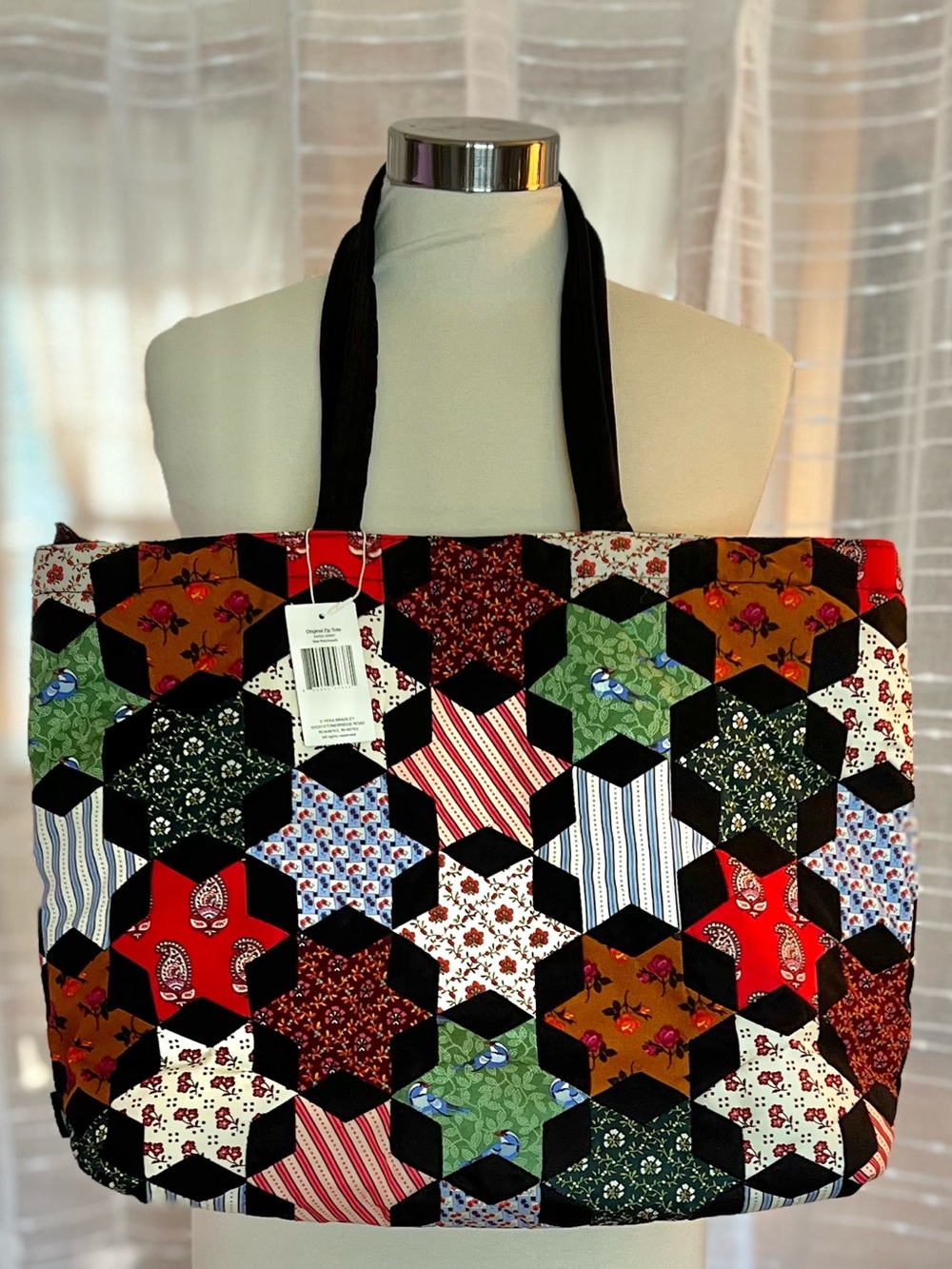 Vera Bradley Original Zip Tote Bag in Star Patchwork